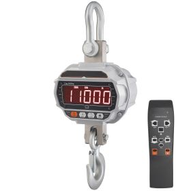 Digital Crane Scale, 11000 lbs/5000 kg, Industrial Heavy Duty Hanging Scale with Remote Control, Cast Aluminum Case & LED Screen