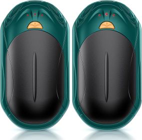 Rechargeable 2 Pack, AI Smart Chips Electric , 20Hrs Long Safe Heat, Portable Pocket Heater, Gifts for Christmas, Outdoor, Hunting, Golf (Color: Dark Green)