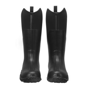 Men's Rubber Boots, Protective Footwear, Waterproof Anti Slip Hunting Boots, Gardening Insulated Mud Boots, Protective Footwear, Lightweight & Du (Style: Black Rubber Boots, size: Men-9)